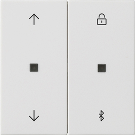 536727 Gira S3000 Jal. + Schaltuhr BT System 55 Reinweiß m Produktbild front M