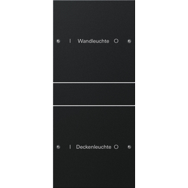 2202005 Gira Wippenset 2f (1+1) beschr. System 55 Schwarz m(lack.) Produktbild front M