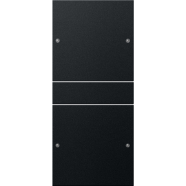 2182005 Gira Wippenset 2f (1+1) System 55 Schwarz m(lack.) Produktbild front M