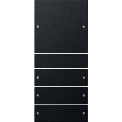 2184005 Gira Wippenset 4f (1+3) System 55 Schwarz m(lack.) Produktbild Front View L