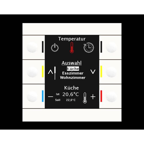 BE-BZS86.01 MDT Bedienzentrale Smart 86 mit Farbdisplay, Kunststoff, Reinweiß g Produktbild Front View L