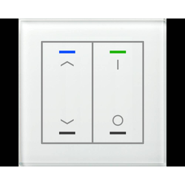 BE-GTL2TW.C1 MDT Glastaster II Light 2 fach RGB W mit Temperatursensor, Weiß, Produktbild