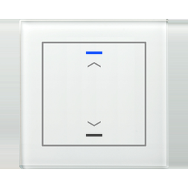 BE-GTL10W.A1 MDT Glastaster II Light 1 fach RGB W, Weiß, Jalousie Produktbild front M