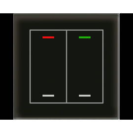 BE-GTL20S.01 MDT Glastaster II Light2 fach RGB W, Schwarz, Neutral Produktbild