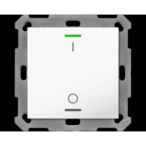 BE-TAL55T1.B1 MDT Taster Light 55 1 fach RGB W mit Temperatursensor, Reinweiß gl Produktbild Front View L