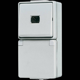 671W Jung SCHUKO® Steckdose mit Taster Produktbild front M