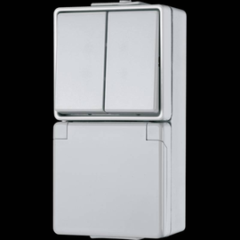 675W Jung SCHUKO® Steckdose mit Serienschalter Produktbild front M