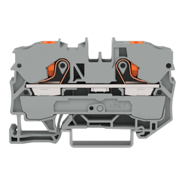 2210-1201 Wago 2 Leiter Durchgangsklemme mit Drücker 10 mm², grau Produktbild