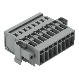 769-608/004-000 Wago 1-Leiter- Stiftleiste,CAGE CLAMP®,4 mm²,grau Produktbild front M