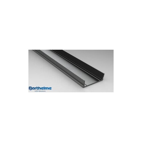 62398782 Barthelme Einlegeprofil Aluminium CATANIA 30 schwarz 2m Produktbild Front View L