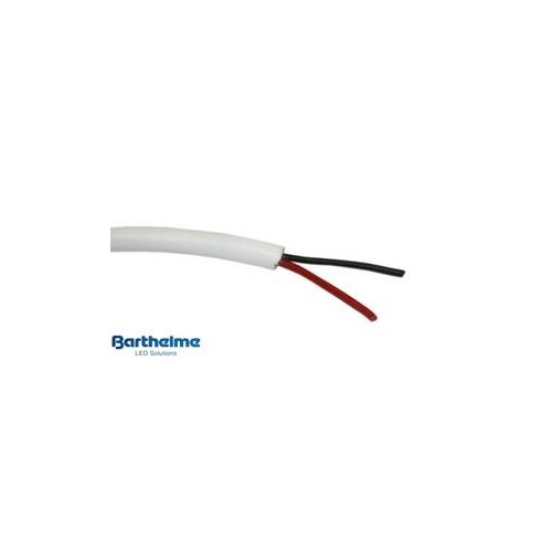 66100033 Barthelme Kabel 2 polig rund weiß Außenbereich pro Meter Produktbild Front View L