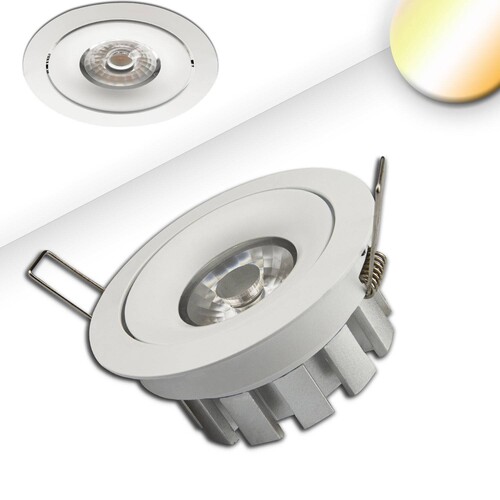 112671 Isoled LED Einbaustrahler SUNSET, weiß, 15W, 45°, 2200 3100K, Dimm-to-warm Produktbild