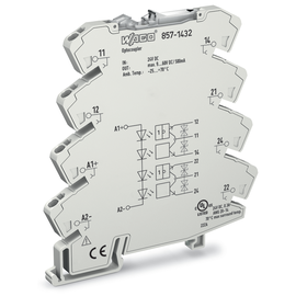 857-1432 Wago Optokopplermodul,2- fach,Eingangsnennspannung DC 24 V,licht Produktbild