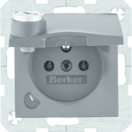6768111606 Berker BERKER S.1/B.x SD mit Schutzkontaktstift Klappdeckel u. Schlo Produktbild