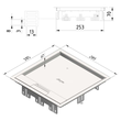 15957 Trayco FS HC15 CE SQ 260 SS304 Klappdeckel the Box flach Edelstahl Produktbild