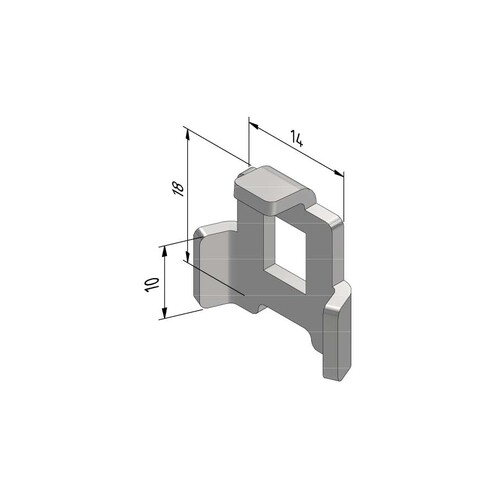 13555 Trayco MT MC SS316 Gitterrinne Befestigungsklemme Edelstahl Produktbild Front View L