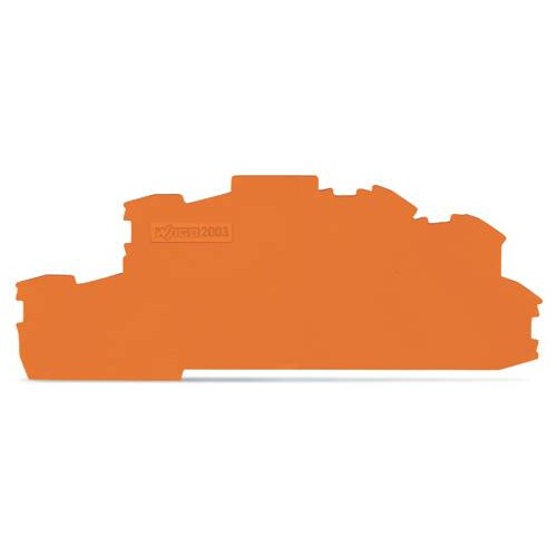 2003-6692 Wago Abschluss  und Zwischenplatte 0,8 mm dick, orange Produktbild Front View L