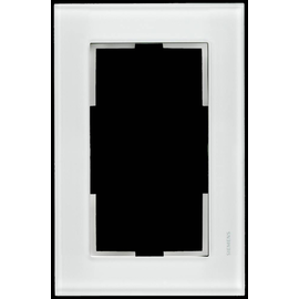 5TG1206-1 Siemens DELTA miro Glas weiß Rahmen 2-fach für Doppelsteckdose Produktbild