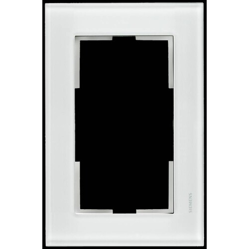 5TG1206-1 Siemens DELTA miro Glas weiß Rahmen 2-fach für Doppelsteckdose Produktbild