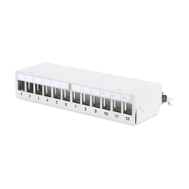 DN-93706 Digitus Desktop Modular Patch Panel, geschirmt, 12-Port Produktbild front M