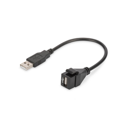 DN-93402 Digitus USB 2.0 Keystone Modul mit 16 cm Kabel (Buchse/Stecker) Produktbild