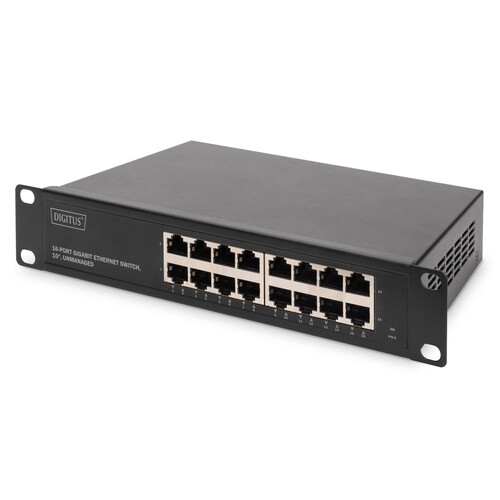 DN-80115 Digitus 16 Port Gigabit Ethernet Switch, 10, unmanaged Produktbild