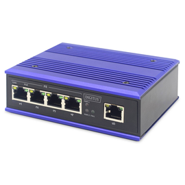 DN-650107 Digitus Industrieller 4 Port Fast Ethernet PoE Switch + 1 Uplink Port Produktbild