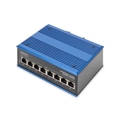 DN-651119 Digitus Industrieller 8 Port Gigabit Switch Produktbild