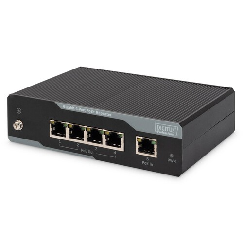 DN-95125 Digitus Gigabit 4  Port PoE+ Repeater Produktbild