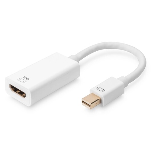 AK-340416-002-W Digitus Aktiver Mini DisplayPort auf HDMI Adapter / Konverter Produktbild