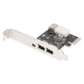 DS-30201-5 Digitus 1 x PCI Express Karte, Firewire 1394a (2+1 Port) Produktbild