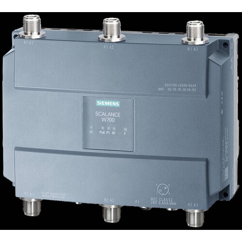 6GK5788-2GD00-0AA0 Siemens IWLAN AP, 450 Mbit/s, M12, 2xRadio, 6xN-Connect, PLUG Produktbild