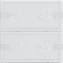 5002003 Gira KNX Tastsensor 4 Komfort TS4 weiß 2-fach Produktbild