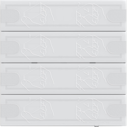 5004003 Gira KNX Tastsensor 4 Komfort TS4 weiß 4-fach Produktbild Front View L