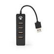 UHUBU2420BK USB-Hub | 4-Port | USB 2.0 | Schwarz Produktbild