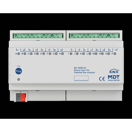 BE-16000.02 MDT Binäreingang 16 fach, 8TE, REG, Ausführung potentialfrei Produktbild