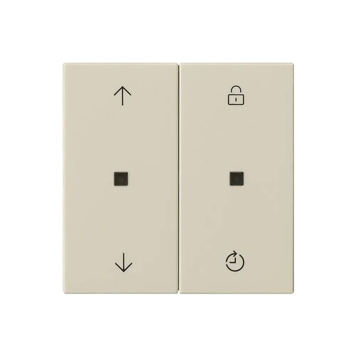 549201 Gira Gira eNet Funk Bedienaufs. Memory Pfeile System 55 Cremeweiß Produktbild Front View L