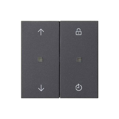 549228 Gira Gira eNet Funk Bedienaufs. Memory Pfeile System 55 Anthrazit Produktbild Front View L