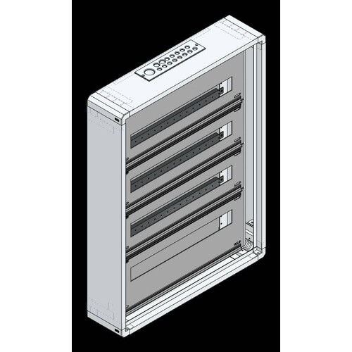 AFM-2B+RW/K Mehler AP Installations Flachverteiler +RW, Einsatz 4EBS (88TE) Produktbild Front View L
