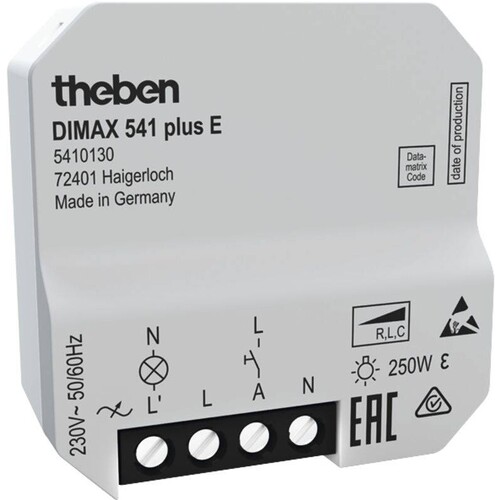 5410130 Theben THEBEN Universaldimmer DIMAX 541 plus E Produktbild Front View L