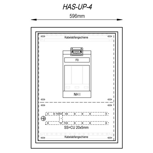 HAS-UP-4 Mehler Hausanschlusskasten UP Nische B590xH780xT245 Produktbild Front View L