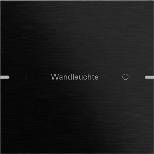 5031126 Gira Wippenset indiv. 1-fach Tastsensor 4 TS4 Alum.Schwarz Produktbild Front View L