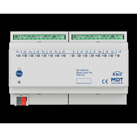 BE-16230.02 MDT Binäreingang 16 fach, 8TE, REG, Ausführung 230VAC Produktbild