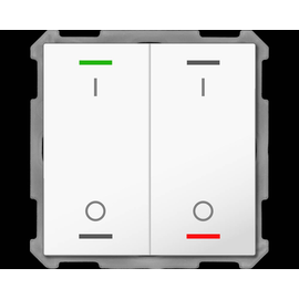 BE-TAL63T2.B1 MDT Taster Light 63 2 fach, RGBW, mit Temperatursensor, Reinw Produktbild