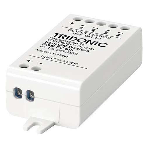 28002575 Tridonic basicDIM Wireless PWM CV 4CH Drahtlose Steuerung mittels Andr Produktbild Front View L