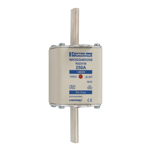 NH3GG40V400 MERSEN NH-Sicherung gG Gr.3 400VAC 400A spgfü DKM Produktbild Front View L