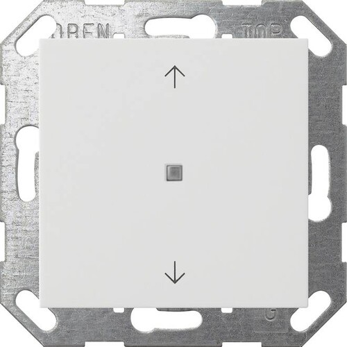 517203 Gira KNX Taster Wippe 1f Pfeile System 55 Reinweiß Produktbild Front View L