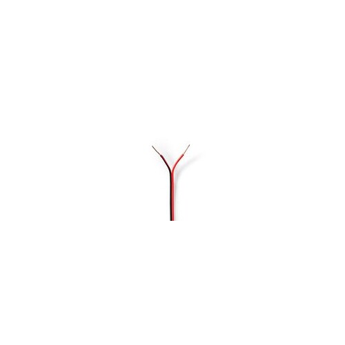 CAGW0500BK1000 Nedis Lautsprecherkabel | 2x 0,50 mm2 | 100 m | Wrap | Schwarz/Rot Produktbild Front View L
