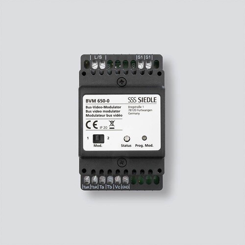 210008126-00 Siedle Bus Video Modulator BVM 650 0 grau Produktbild