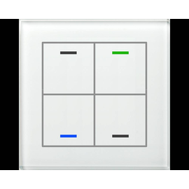 BE-GTL4TW.01 MDT Glastaster II Light 4 fach, RGBW, mit Temperatursensor, Weiß, Produktbild